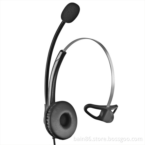 A16 USB over-ear headset with microphone call center noise-cancelling
